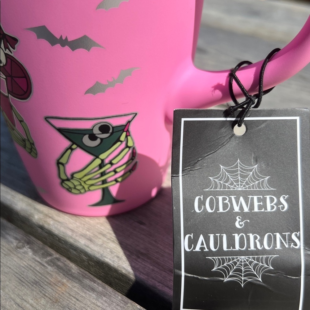 Pink Halloween Skeleton Hand Mug @ 10 oz - Picture 8 of 10